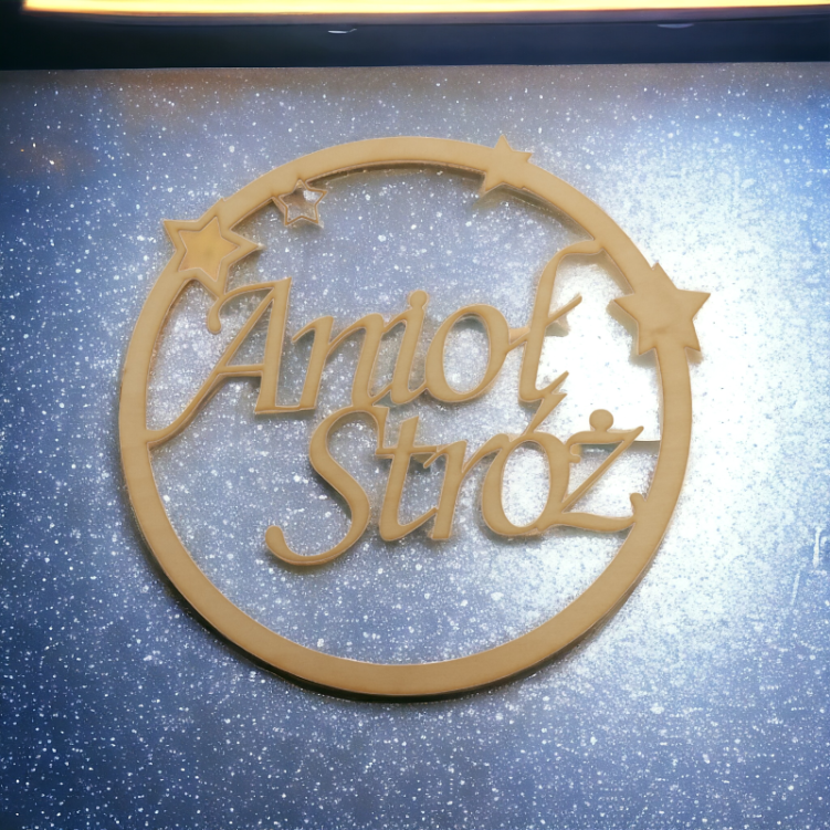 Anioł Stróż Obręcz z napisem Koło Łapacz snów 18 cm wzór 486