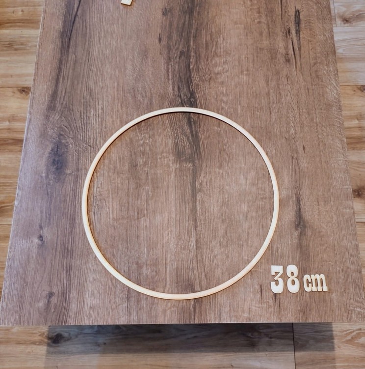 Koła drewniane do Makram Wianków Obręcz 38 cm Baza
