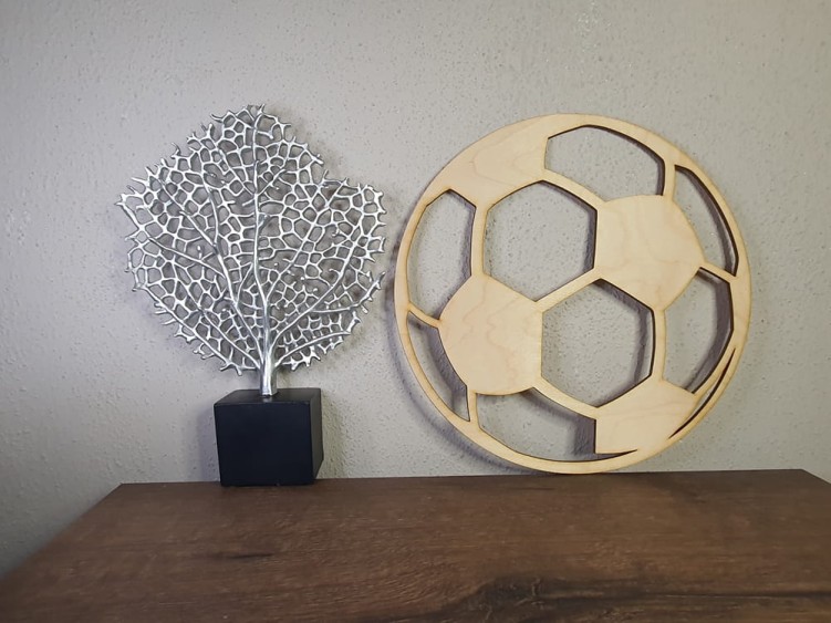 Panel w kształcie piłki 10 cm prezent ozdoba na ścianę 3 mm