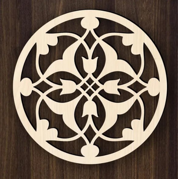 Mandala okrągły panel dekoracyjny 10 cm wzór orientalny 3 mm