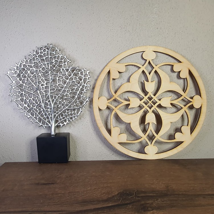 Mandala okrągły panel dekoracyjny 25 cm wzór orientalny 3 mm