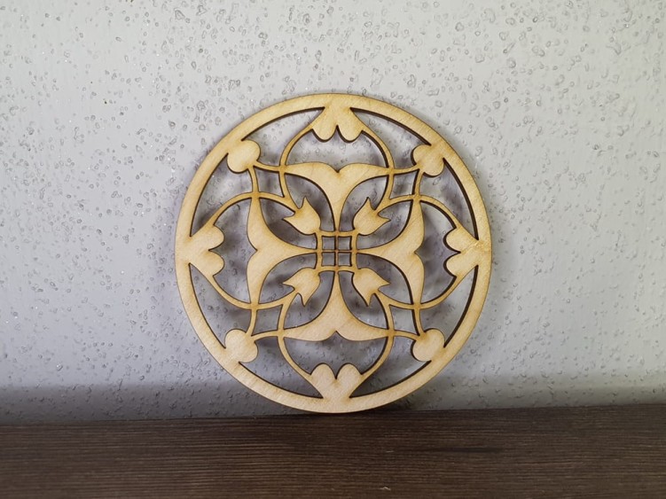 Mandala okrągły panel dekoracyjny 25 cm wzór orientalny 3 mm