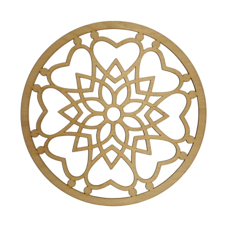 Mandala dekoracja ścienna panel ażurowy 10 cm wzór orientalny 3 mm