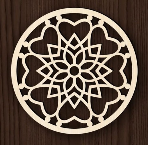 Mandala dekoracja ścienna panel ażurowy 10 cm wzór orientalny 3 mm