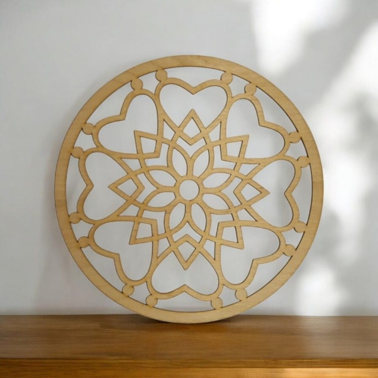 Mandala dekoracja ścienna panel ażurowy 10 cm wzór orientalny 3 mm