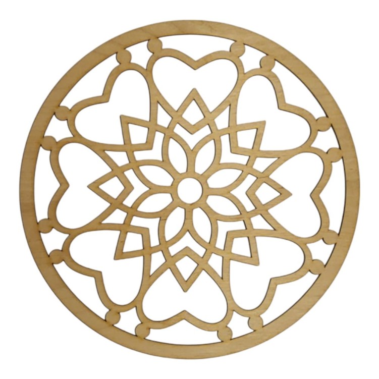 Mandala dekoracja ścienna panel ażurowy 25 cm wzór orientalny 3 mm