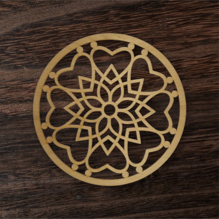 Mandala dekoracja ścienna panel ażurowy 25 cm wzór orientalny 3 mm