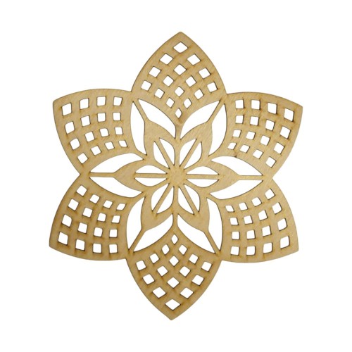 Mandala dekoracja ścienna panel ozdobny 12 x 10 cm wzór boho 3 mm