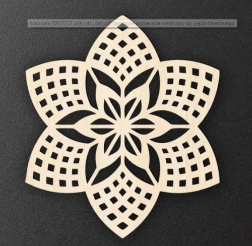 Mandala dekoracja ścienna panel ozdobny 12 x 10 cm wzór boho 3 mm
