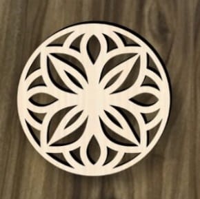 Mandala dekoracyjna panel ozdobny 25 cm wzór boho 3 mm
