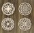 Mandala dekoracyjna panel ozdobny 25 cm wzór boho 3 mm