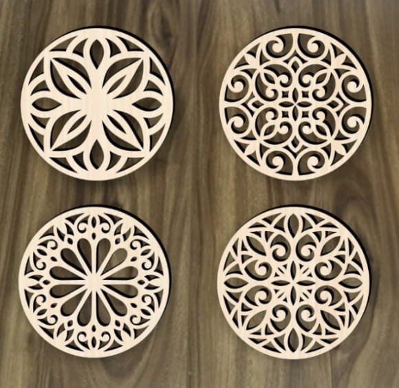 Mandala dekoracyjna panel ozdobny 25 cm wzór boho 3 mm