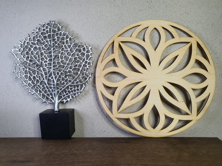 Mandala dekoracyjna panel ozdobny 25 cm wzór boho 3 mm