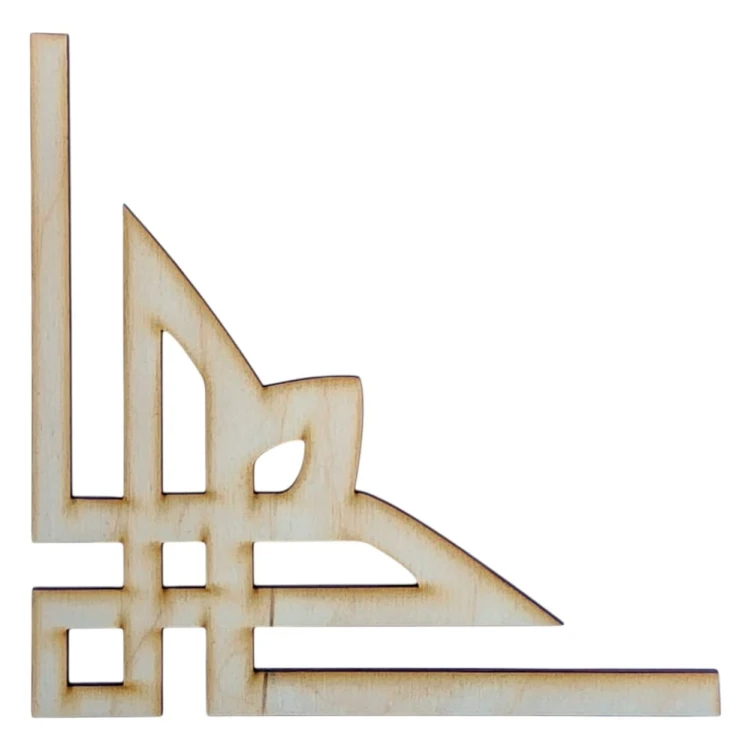 Drewniany narożnik dekoracyjny element ozdobny do mebli 15x15 cm  3 mm