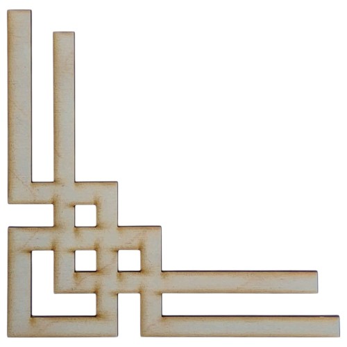 Drewniany narożnik dekoracyjny element ozdobny do luster obrazów 59x59 cm  3 mm