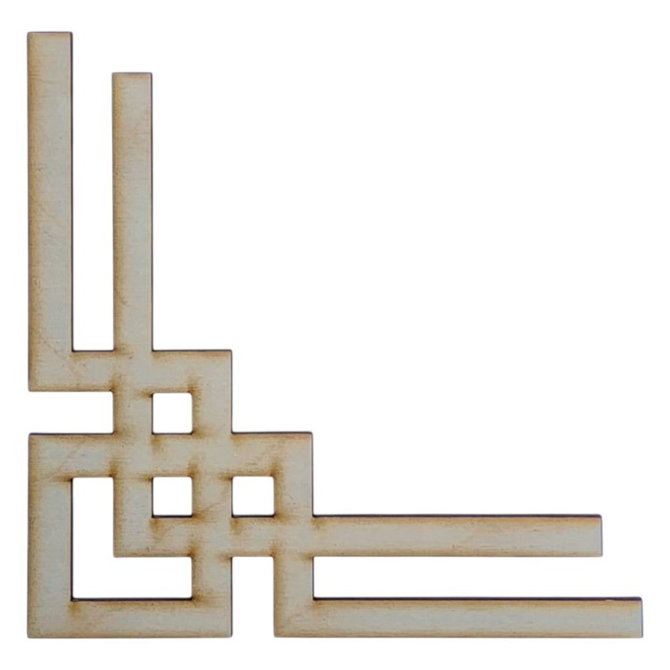 Drewniany narożnik dekoracyjny element ozdobny do luster obrazów 15x15 cm  3 mm