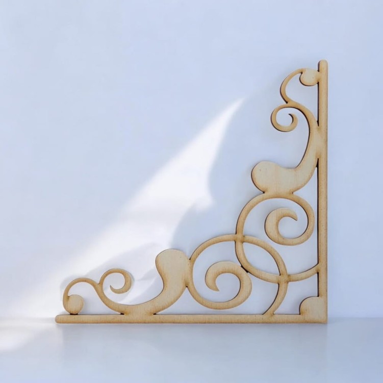 Dekoracja mebli narożniki Ozdoba do mebli i drzwi narożna 15x15cm  3 mm