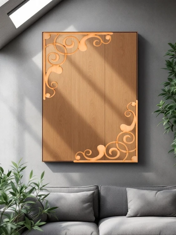 Dekoracja mebli narożniki Ozdoba do mebli i drzwi narożna listwa 59x59cm  3 mm