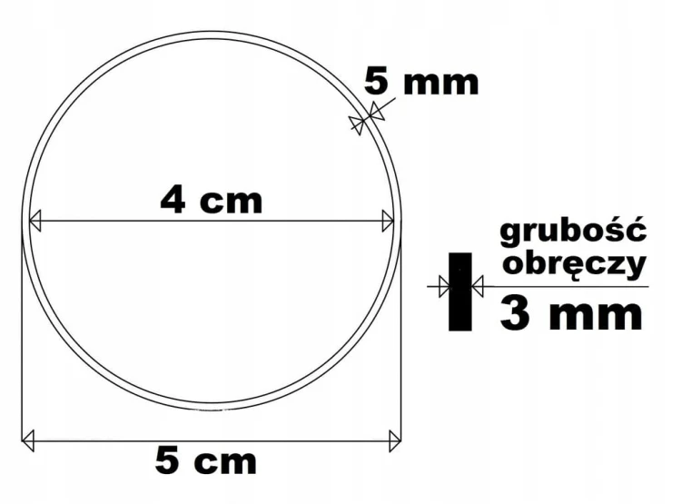 5 cm / 50 szt KOLA Koło OBRĘCZ Łapacz Snów