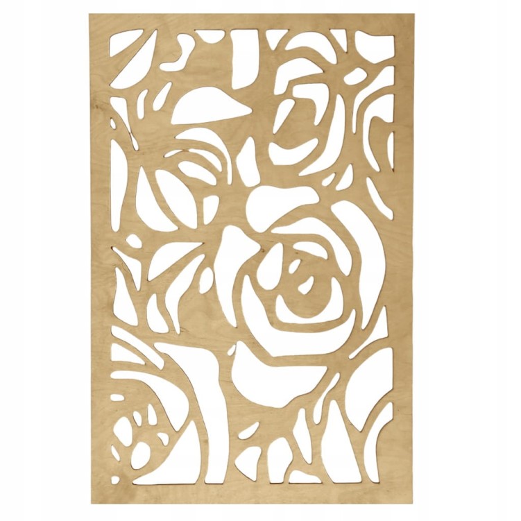 Ażurowa dekoracja ścianę Panel Róża wymiar 40x59cm