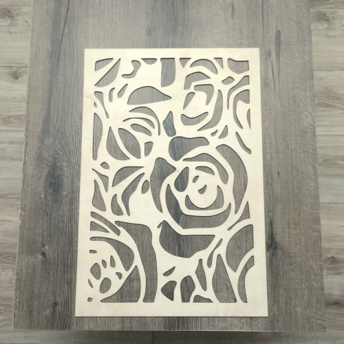 Ażurowa dekoracja ścianę Panel Róża wymiar 40x59cm