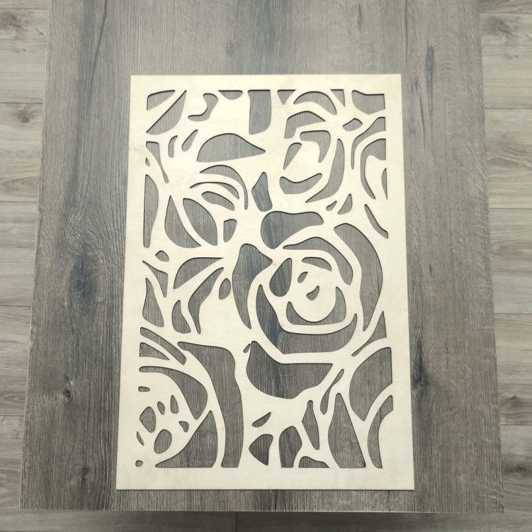 Ażurowa dekoracja ścianę Panel Róża wymiar 40x59cm