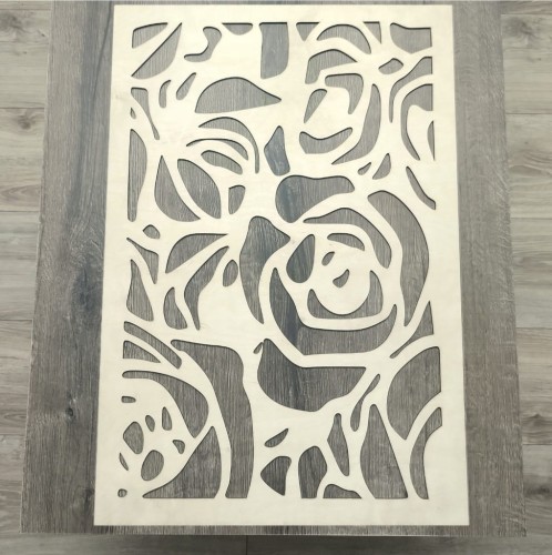 PANEL AŻUROWY DEKORACYJNY RÓŻA 89 cm x 50 cm