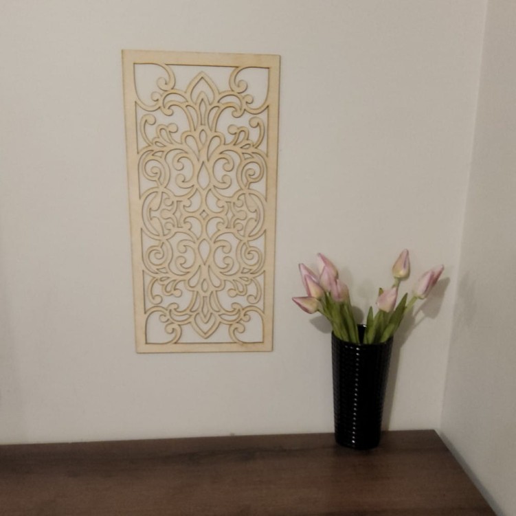 Dekoracyjny panel drewniany ażur ze sklejki 29x59cm Na Wymiar