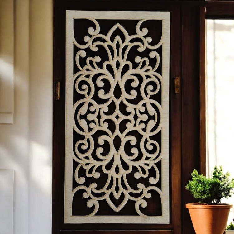 Dekoracyjny panel drewniany ażur ze sklejki 29x59cm Na Wymiar