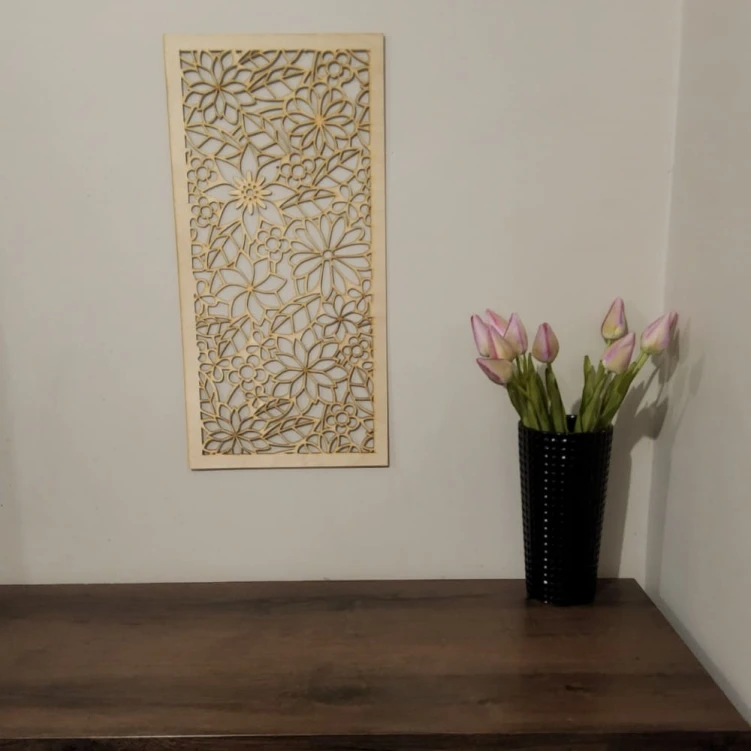 Drewniany panel do aranżacji 29x59cm ażur ze sklejki