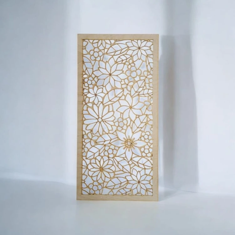 Drewniany panel do aranżacji 29x59cm ażur ze sklejki