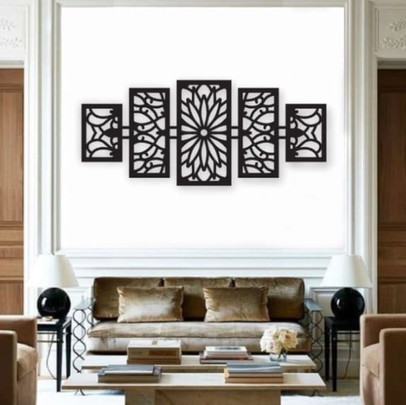 Ażurowy parawan dekoracyjny drewniany panel 89x40 cm 3 mm