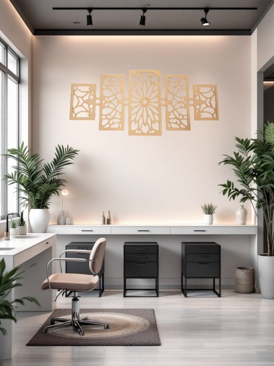 Ażurowy parawan dekoracyjny drewniany panel 89x40 cm 3 mm