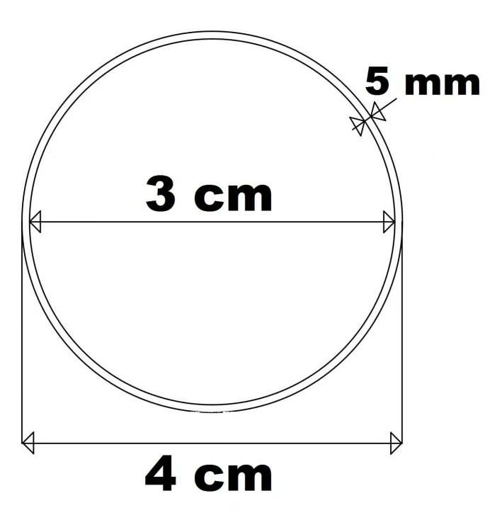 4 cm / 50 szt Obręcze do makramy Koło baza