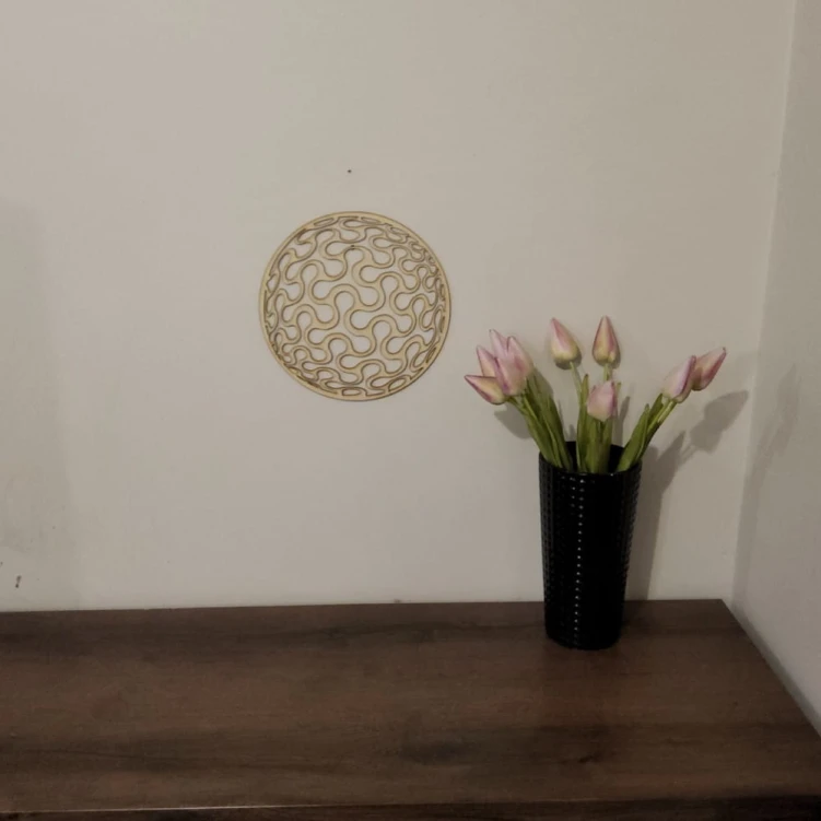 Mandala okrągła drewniana panel ozdobny 25 cm wzór Boho Na wymiar
