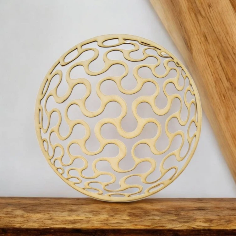 Mandala okrągła drewniana panel ozdobny 25 cm wzór Boho Na wymiar