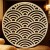 Mandala drewniana okrągła panel ozdobny 25 cm wzór Japoński Na wymiar