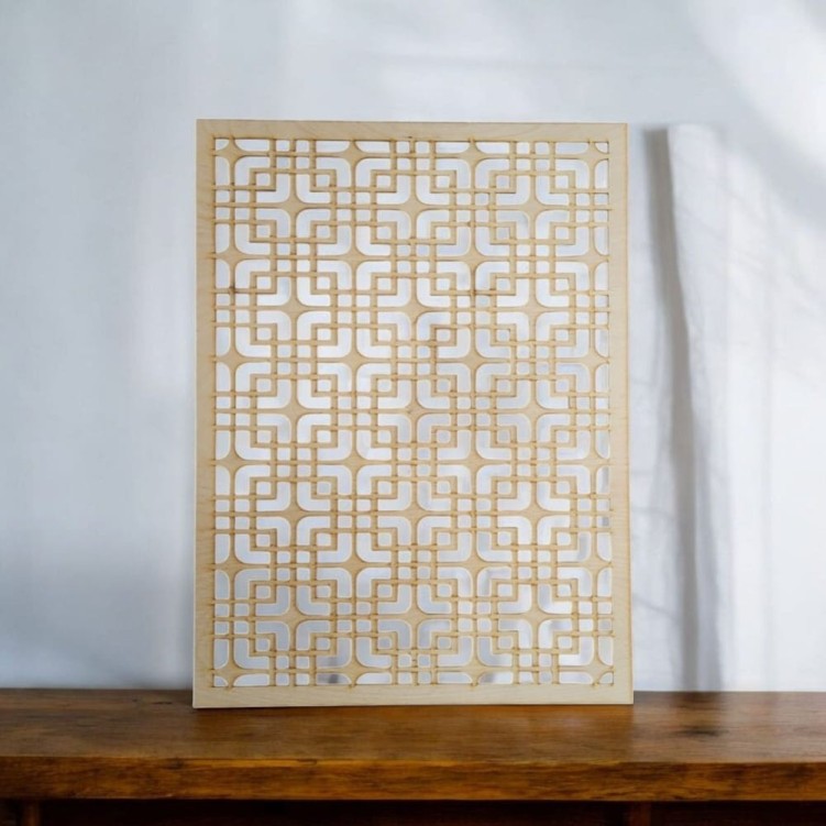 Płyta ażurowa drewniana do Wnętrz maskownica panel 44 x 59 cm na Wymiar