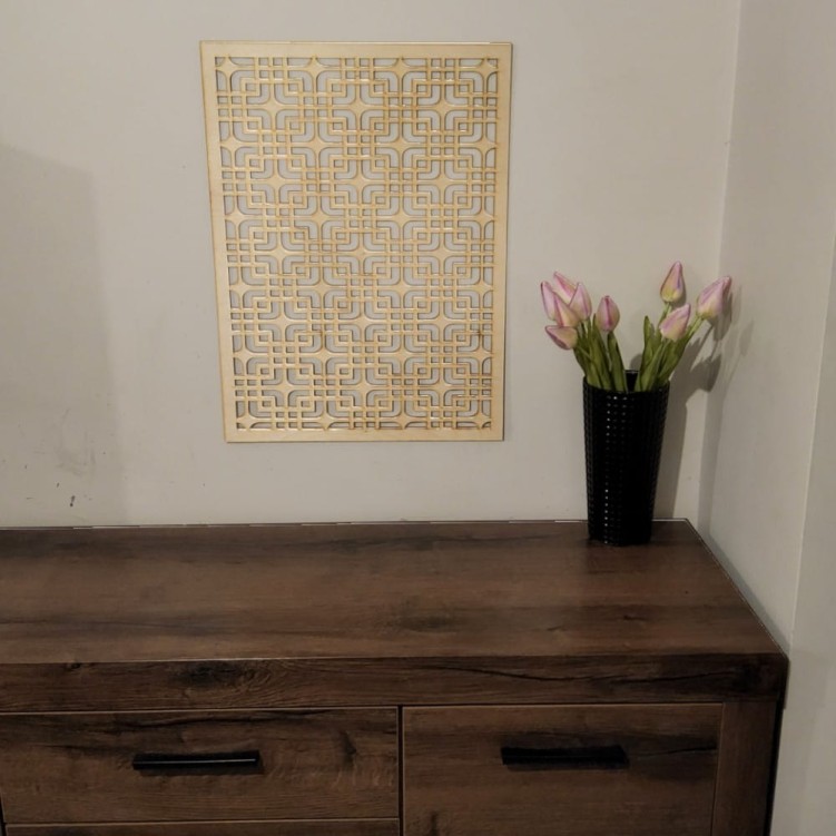Płyta ażurowa drewniana do Wnętrz maskownica panel 44 x 59 cm na Wymiar