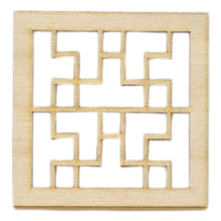 Podstawka drewniana 10 x 10 cm ażurowa, dekoracyjna, Laserowo Wycinana 3mm
