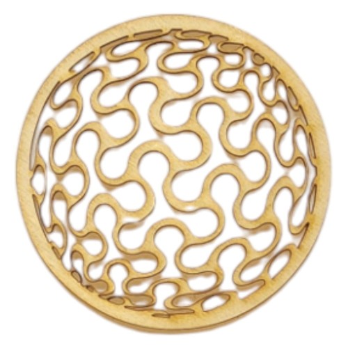 Podkładka drewniana pod kufel Mandala okrągła 10 cm wzór Boho Na wymiar