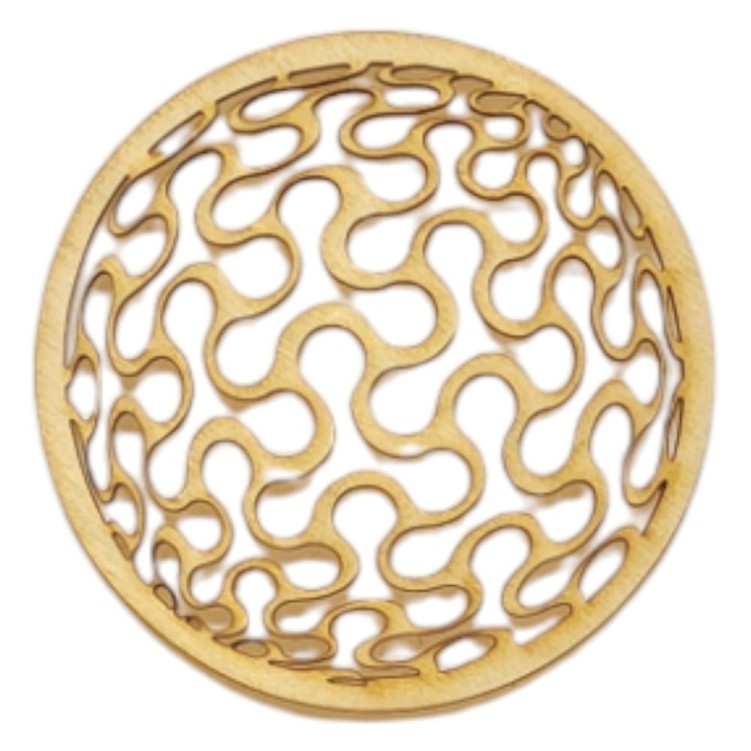 Podkładka drewniana pod kufel Mandala okrągła 10 cm wzór Boho Na wymiar