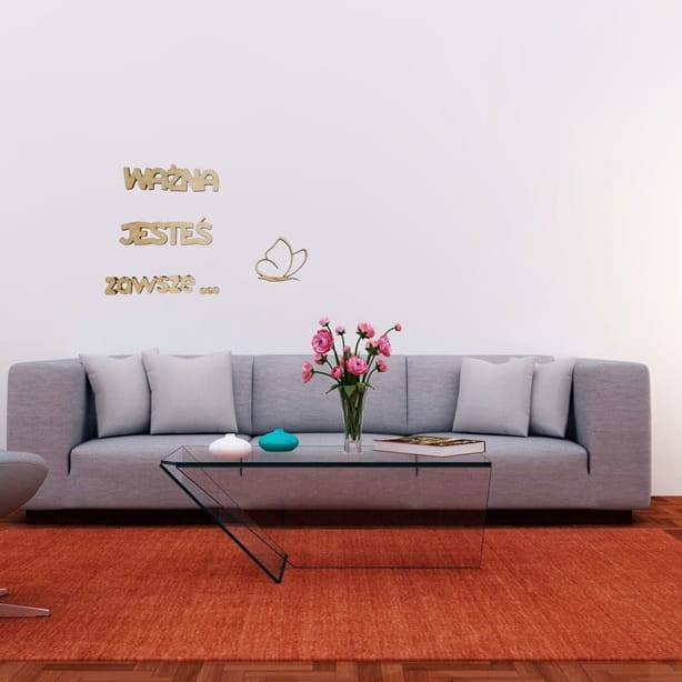 Napis motywacyjny cytat na ścianę Ważna Jesteś Zawsze 80x40 cm sklejka 5mm