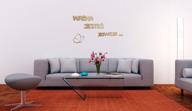 Napis motywacyjny cytat na ścianę Ważna Jesteś Zawsze 80x40 cm sklejka 5mm