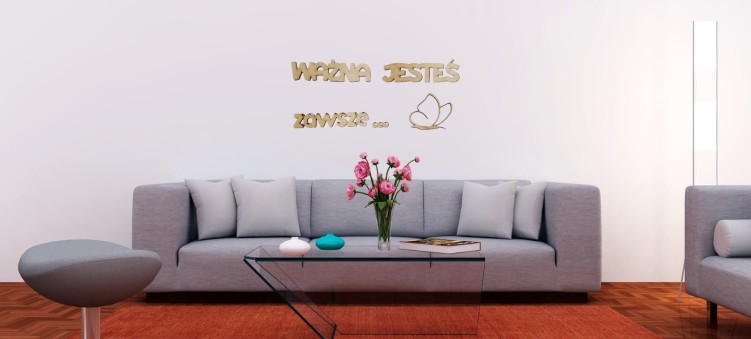 Napis motywacyjny cytat na ścianę Ważna Jesteś Zawsze 80x40 cm sklejka 5mm
