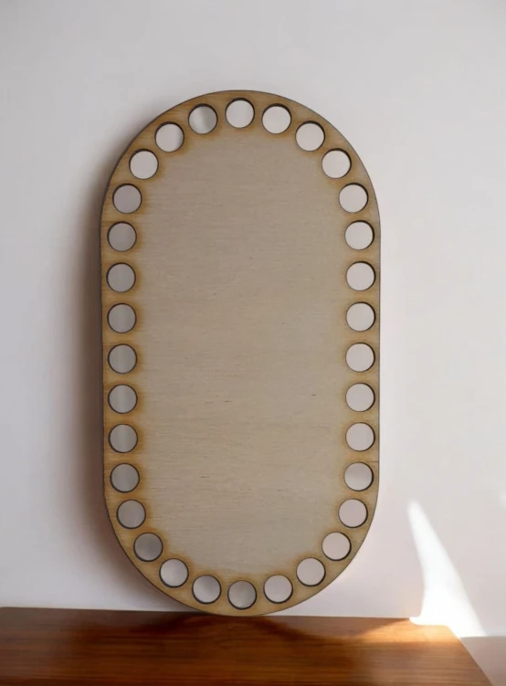 Owalna baza ze sklejki 15x8 cm z otworami do haftu, makramy, dno do koszyka