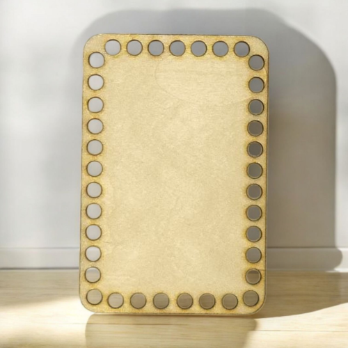Prostokąt 23x15 cm dno do koszyka z dziurkami do rękodzieła, robótek