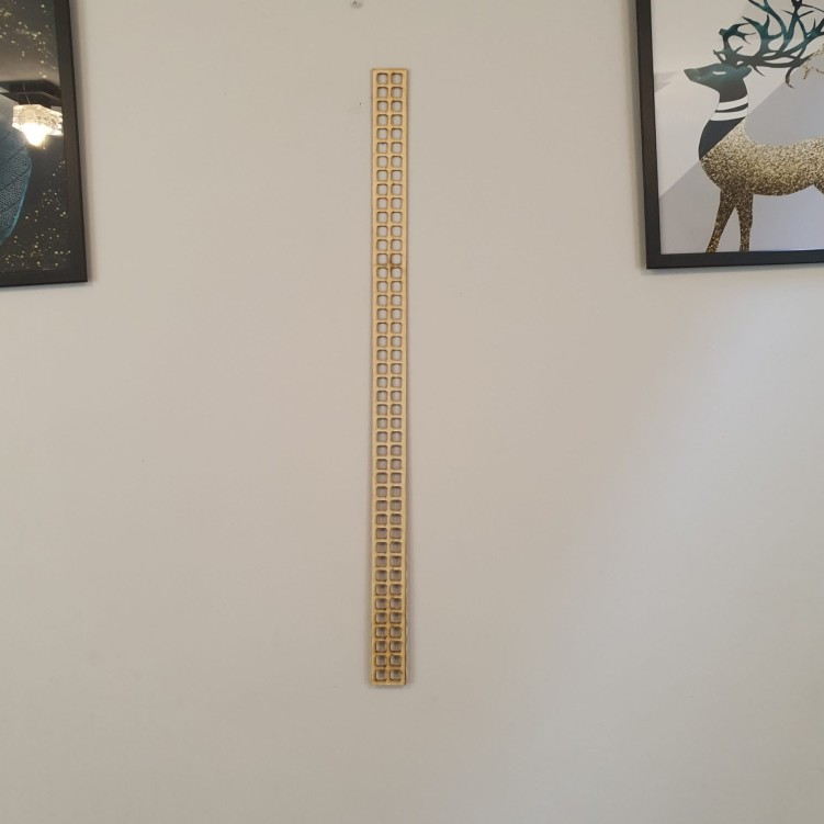 Nowoczesna listwa ozdobna ze sklejki 89x5 cm dekor ścienny  ażurowy wzór