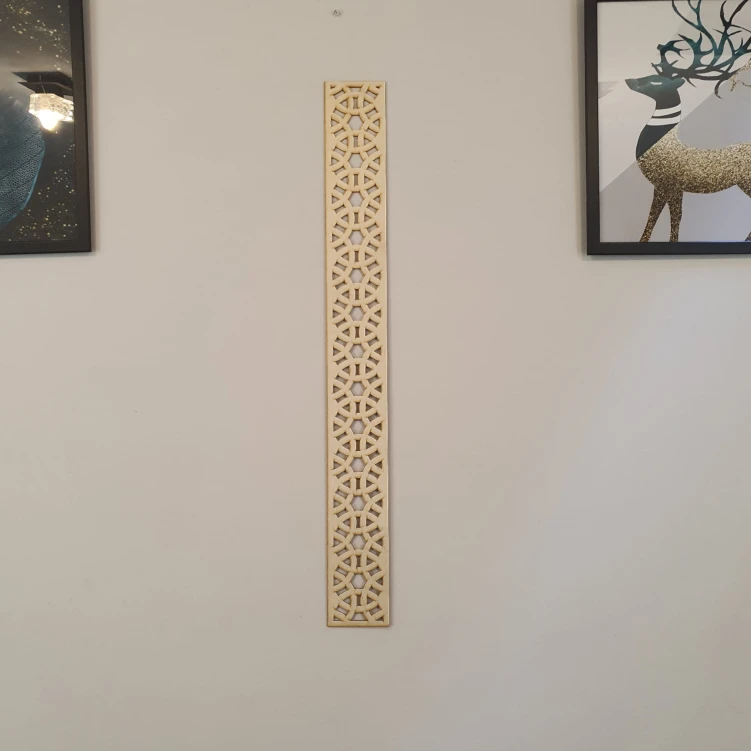 Listwa ażurowa ze sklejki 89 x 10 cm maskownica grzejników, nowoczesny wzór