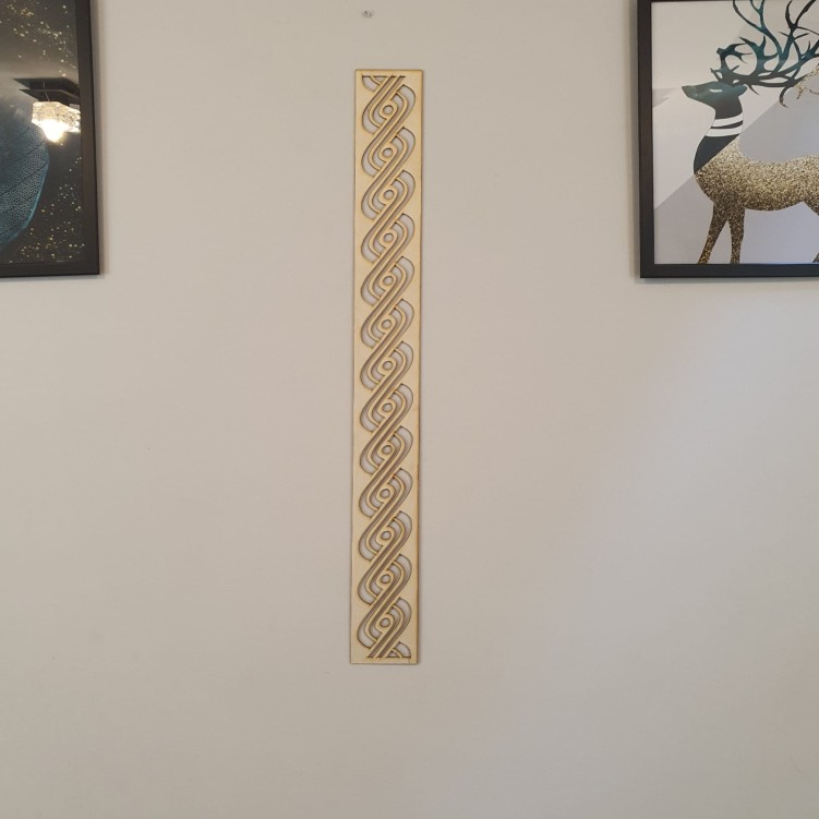Listwa drewniana 89 x 10 cm Ozdoba Ścienna do Nowoczesnych Wnętrz na wymiar